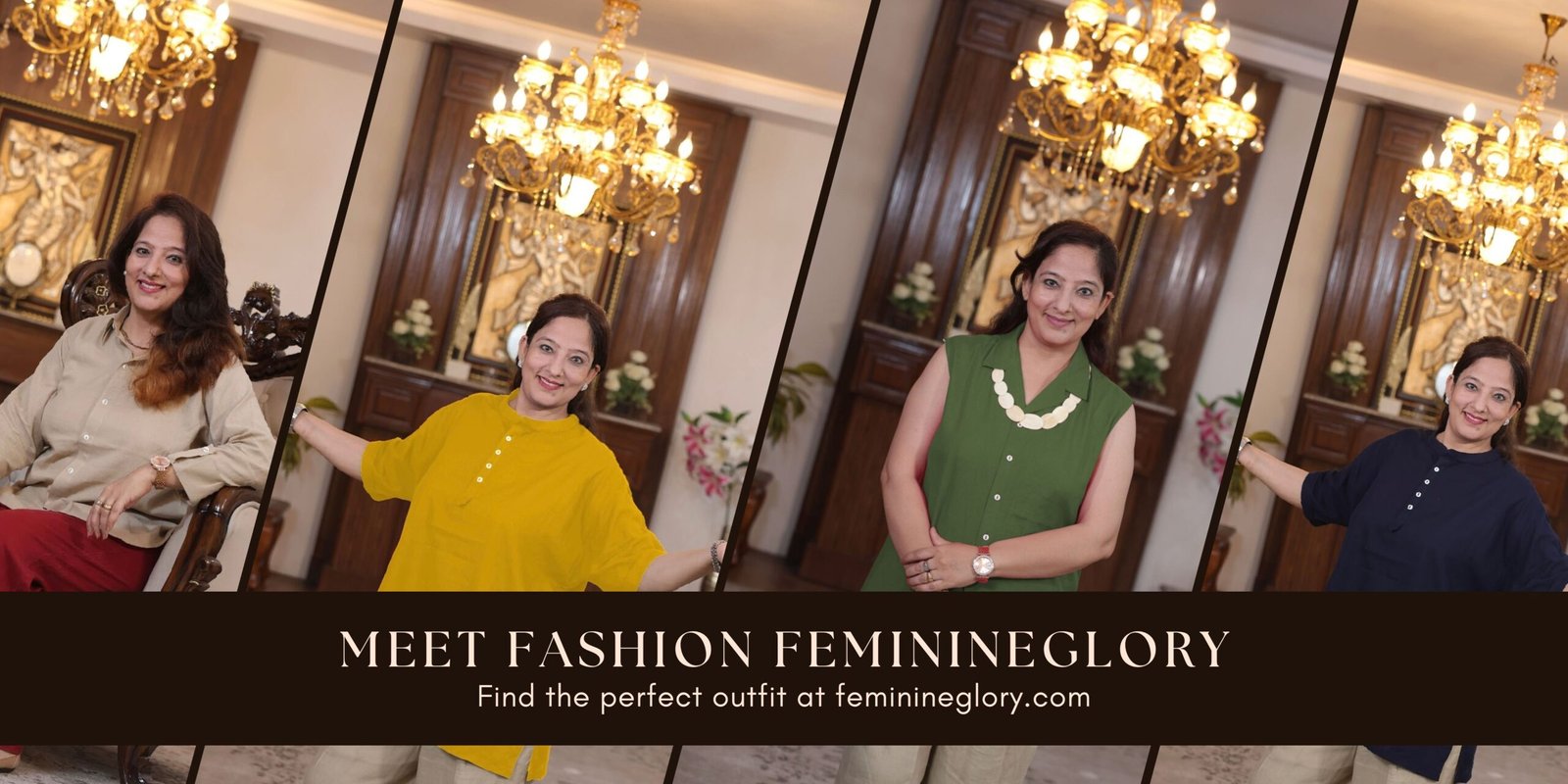 Home beige aesthetic fashion clothing collection medium banner