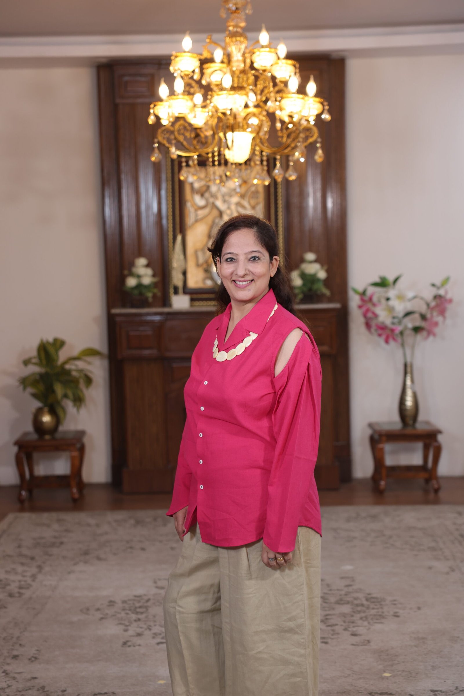 pink kurti for daily wear women