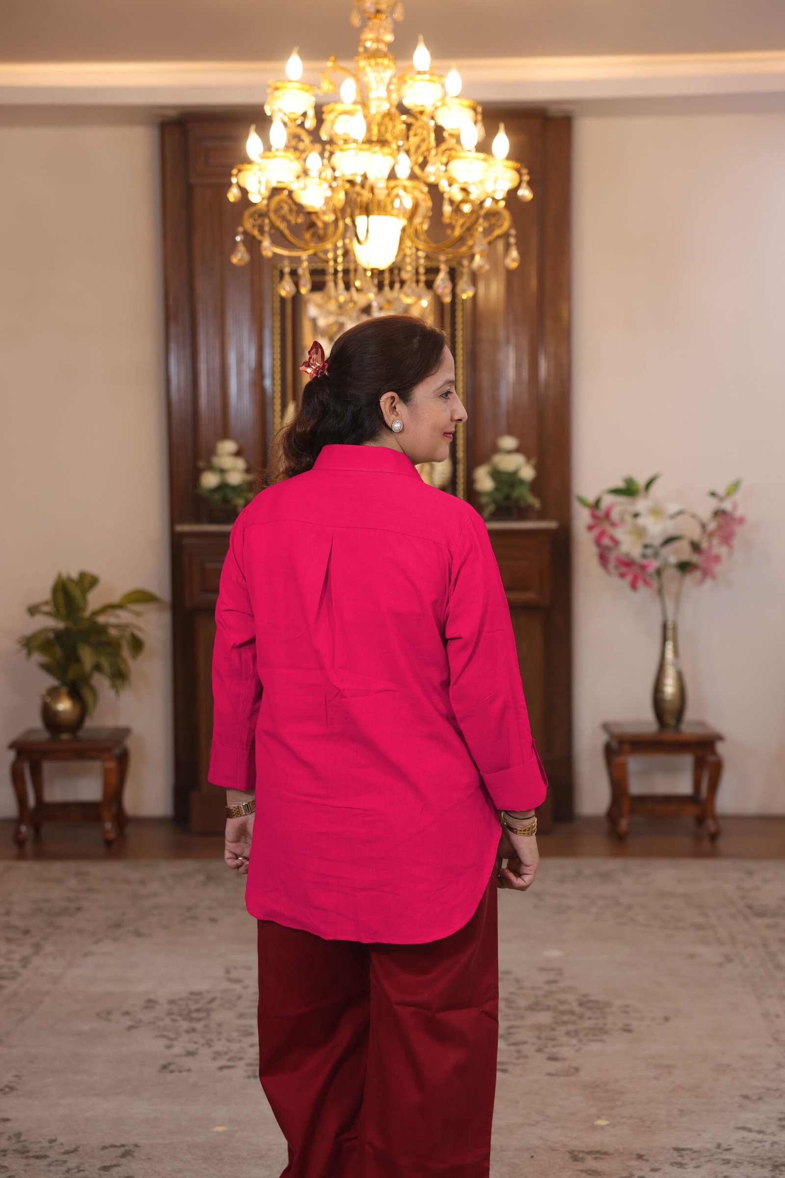 collar shirt (hot pink)