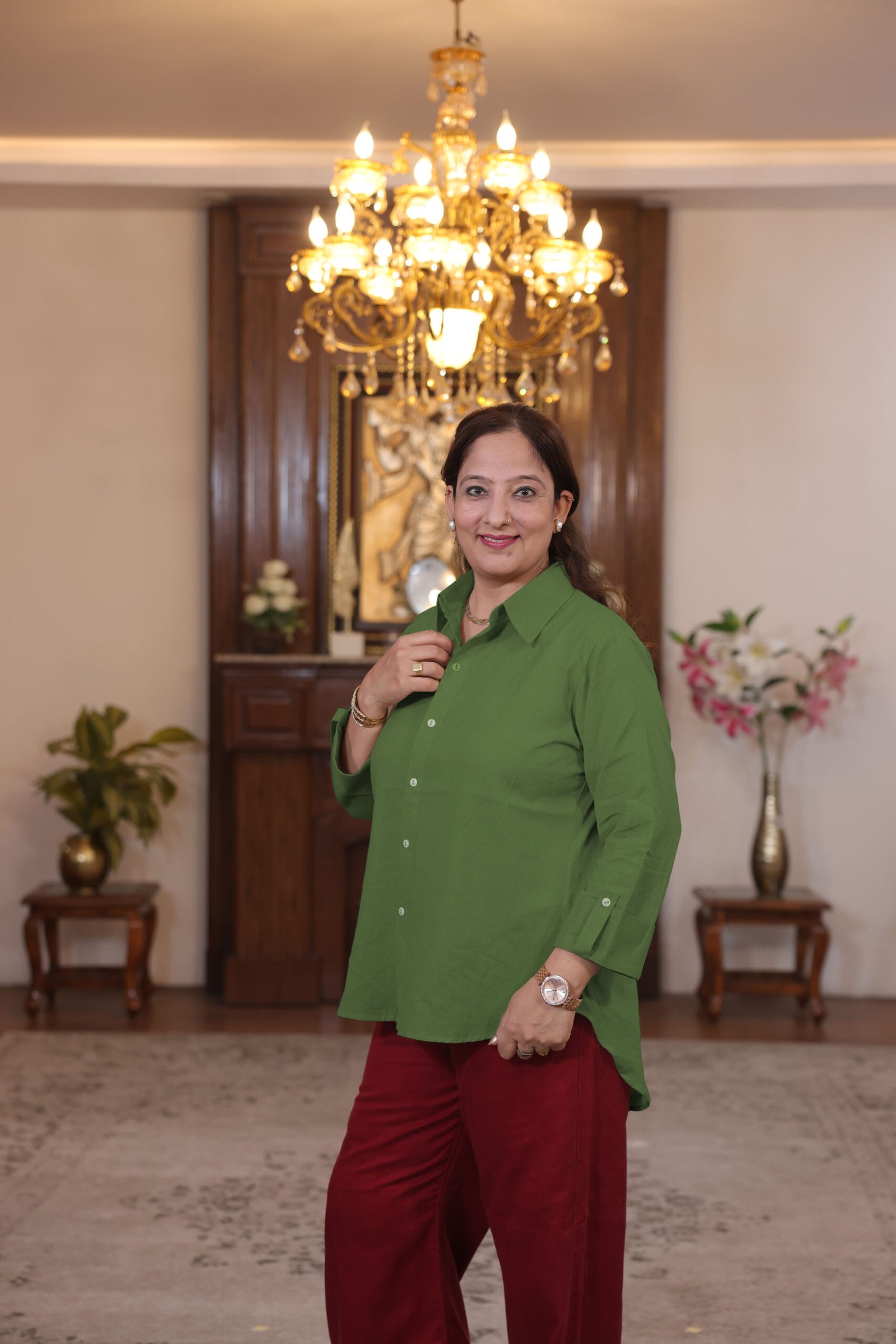 collar shirt (green)