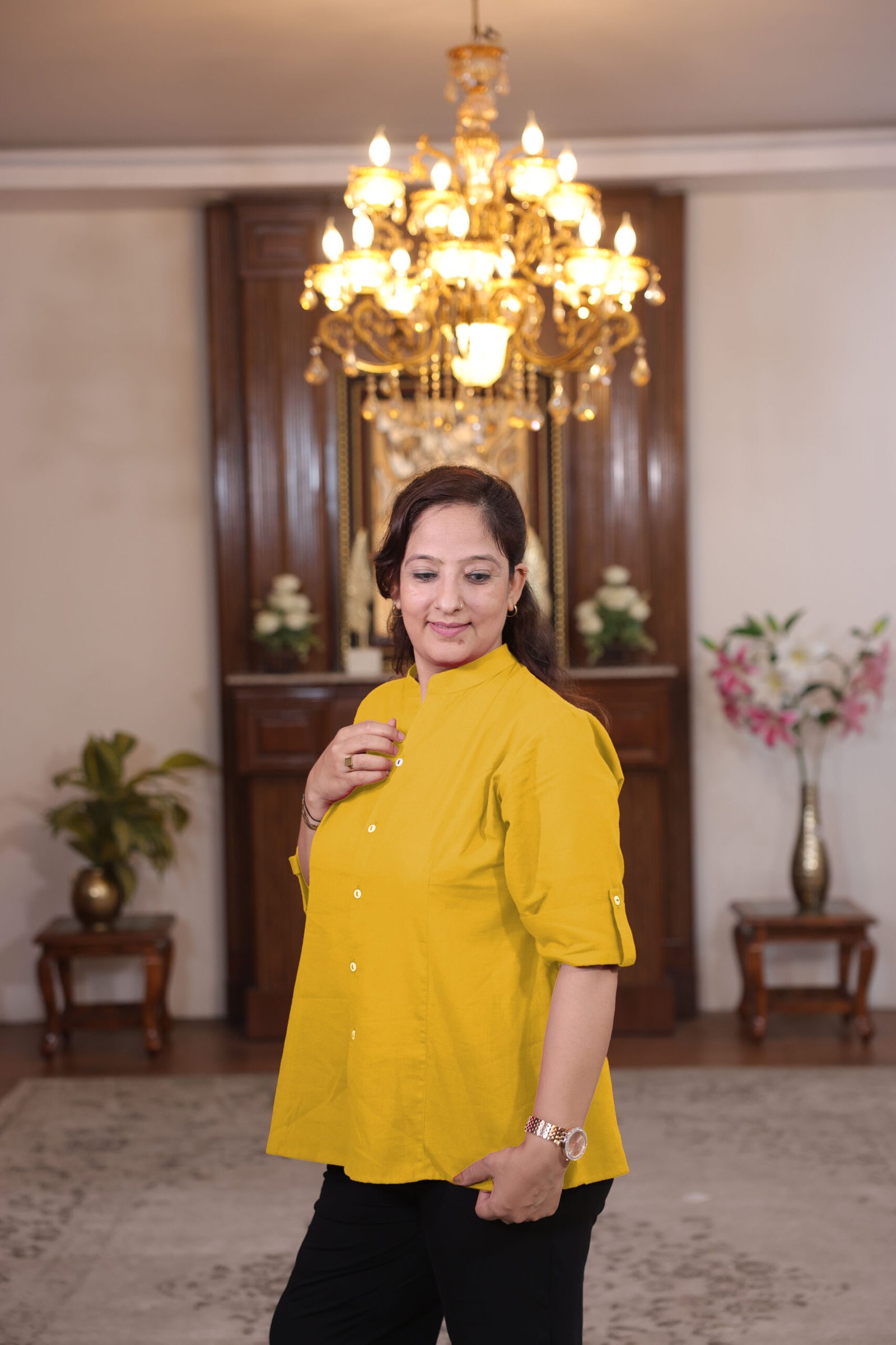 front stitched shirt (yellow)