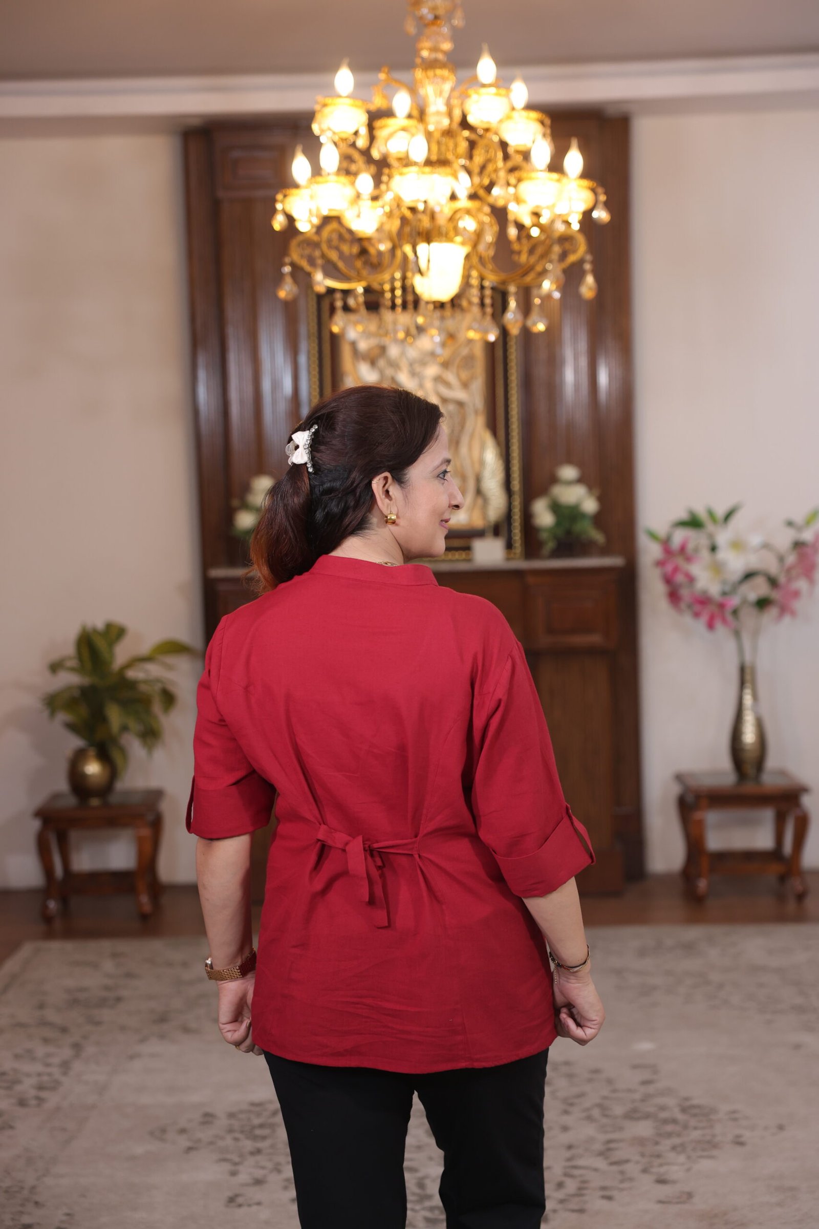 front stitched shirt (maroon) front stitched shirt (maroon)