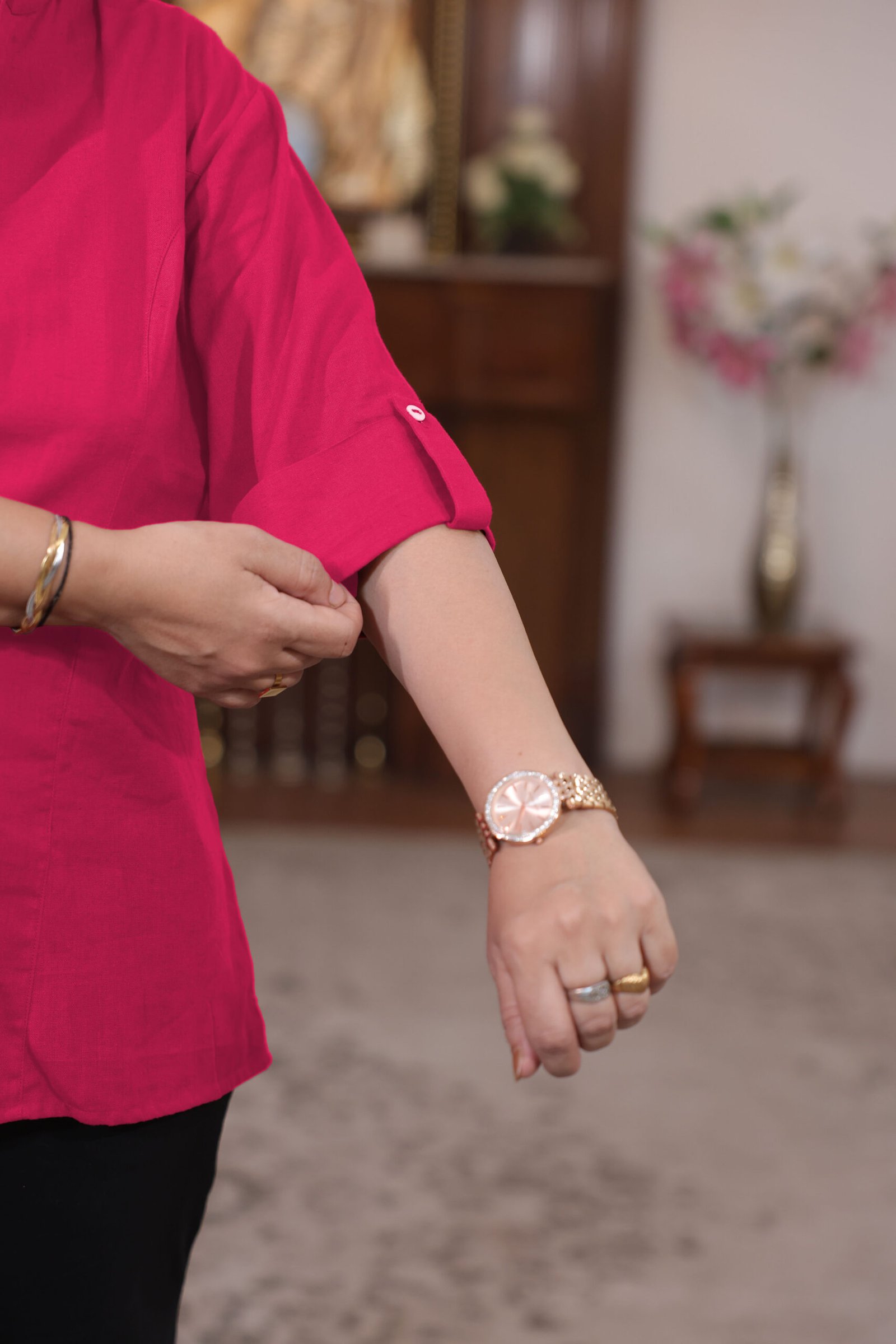 front stitched shirt (hot pink) front stitched shirt (hot pink)