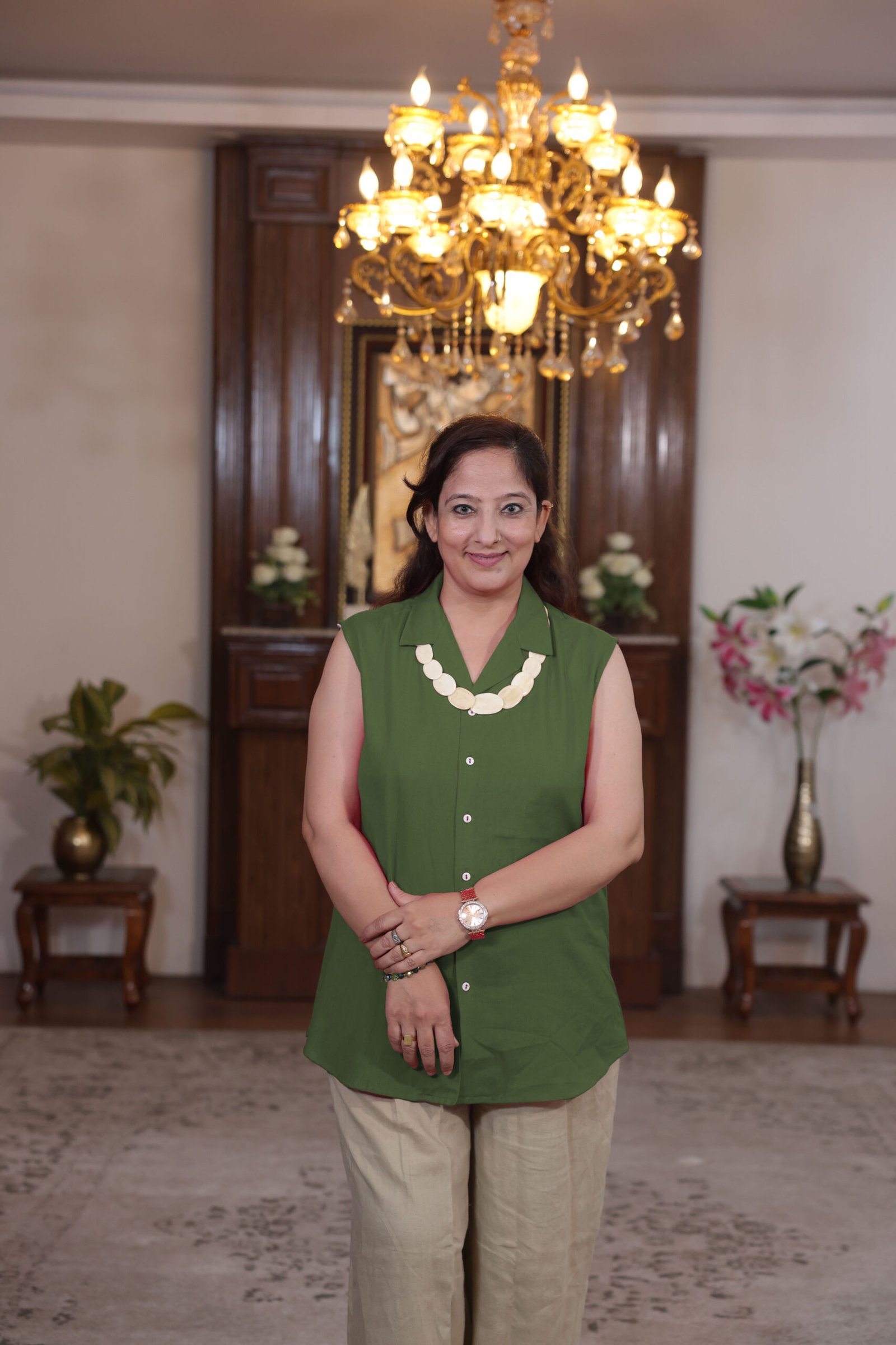 shirt with detachable sleeves (green)