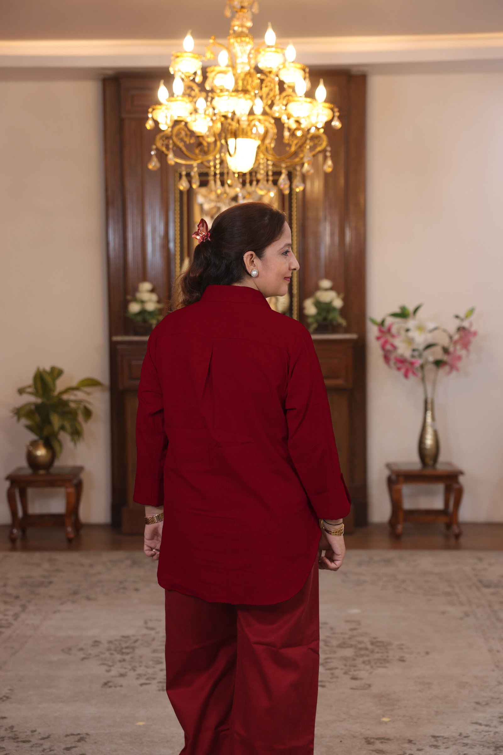 collar shirt (maroon)