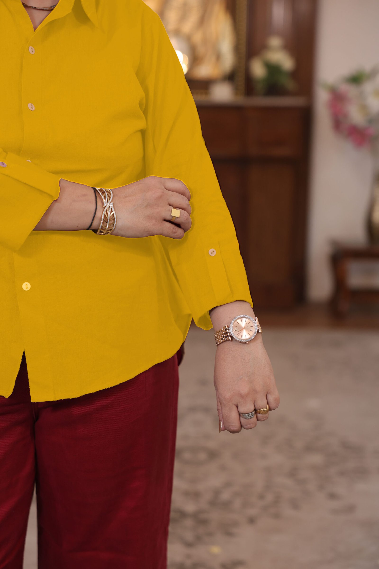 collar shirt (yellow)