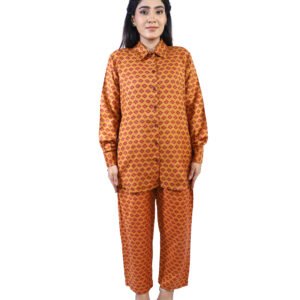 Mustard co-ord set for women with stylish coordinated top and bottom – trendy casual ethnic wear