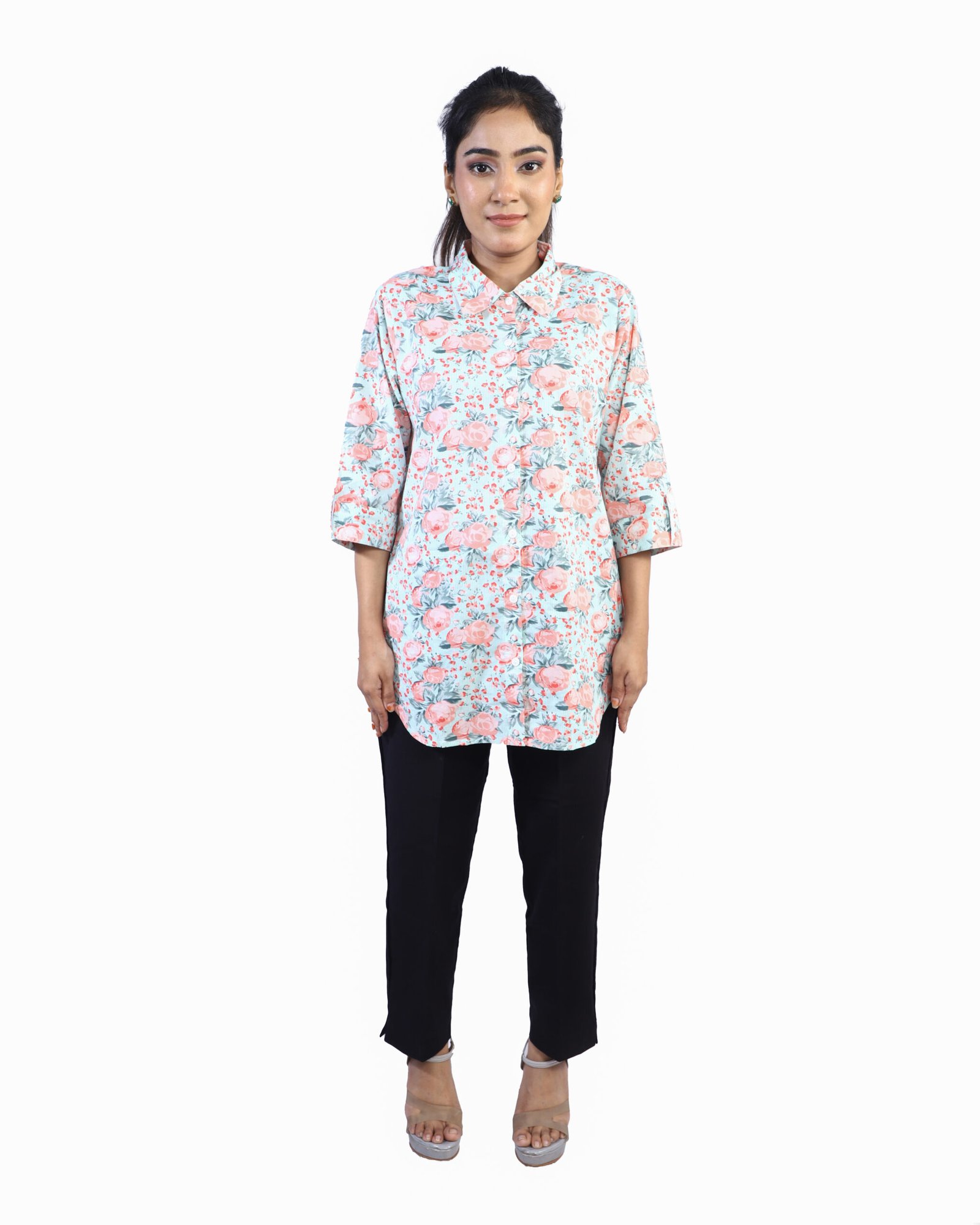 trendy floral printed kurti