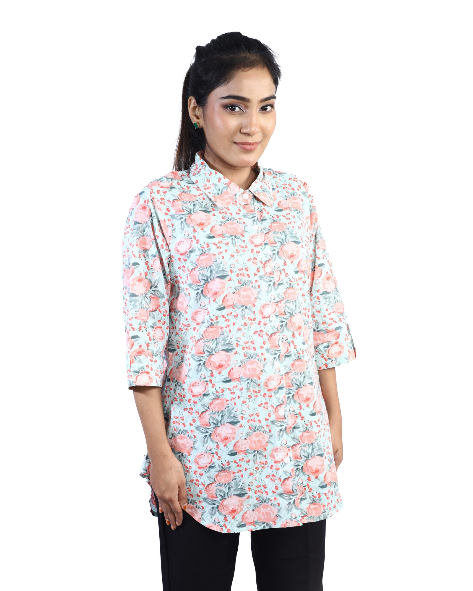 trendy floral printed pattern kurti for women